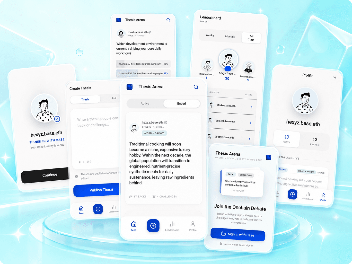 Thesis Arena - onchain thesis platform on Base
